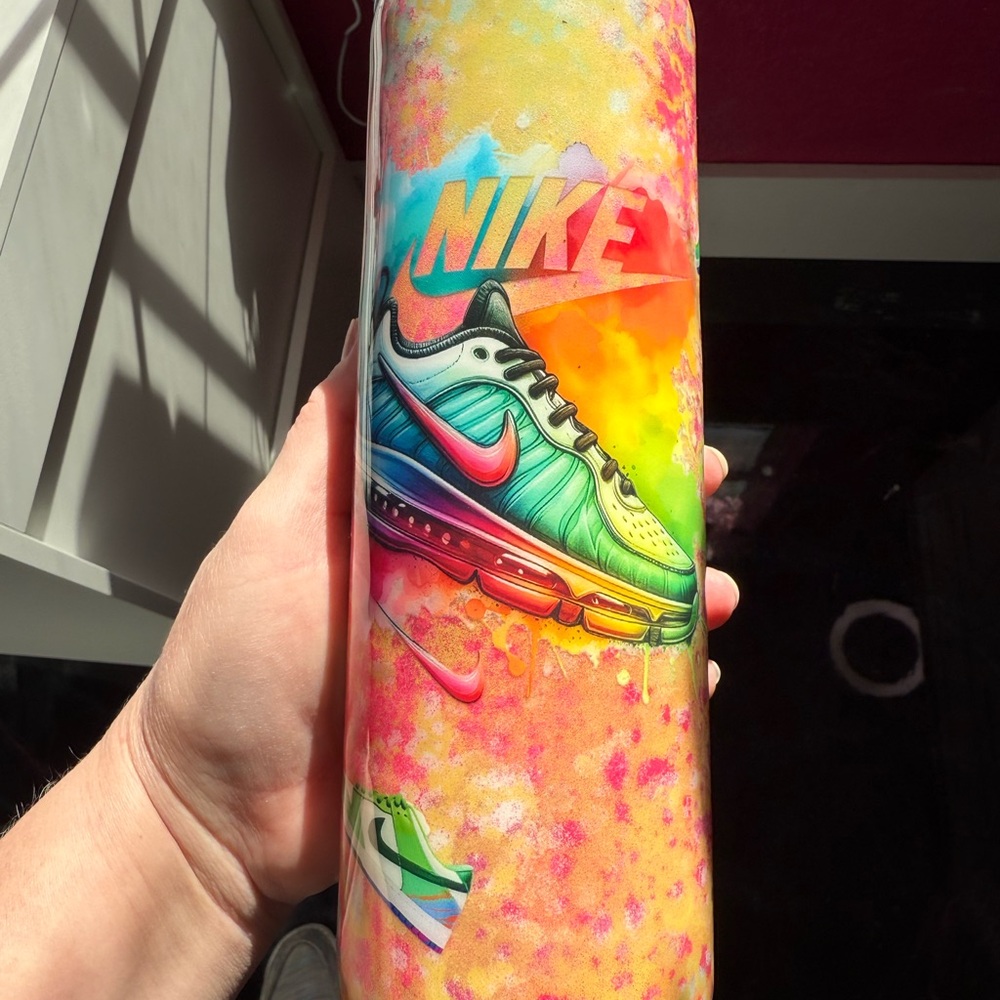 Nike Multicolor Sneaker Tumbler Handmade 20 oz